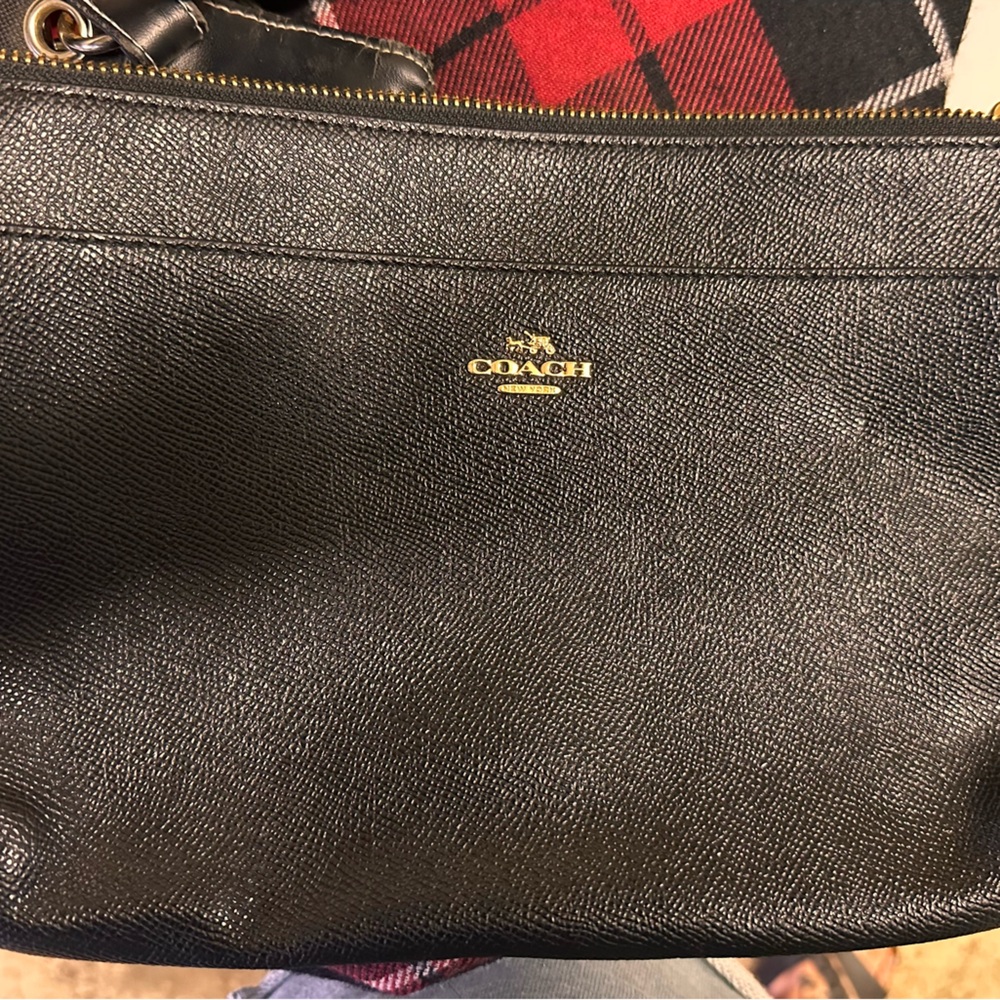 Coach Black Textured Messenger Bag